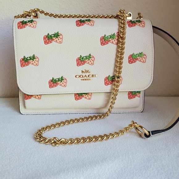 2022 Coach Klare Crossbody With Strawberry Print CB599 - Picture 5 of 9